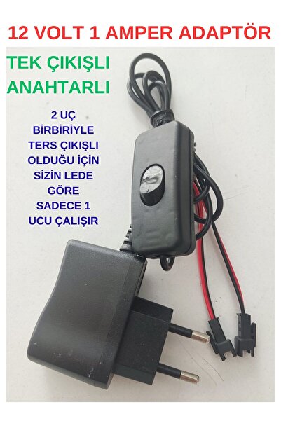 LİNBAX 12v 1a Modem Led Adaptörü Arapuar Anahtarlı Aç Kapa SM Soket Uçlu Tek ...