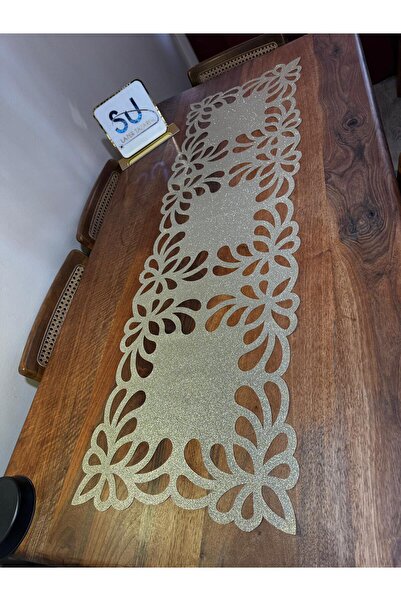 EHA LAZER Χρυσό ασημί κομψό τραπεζομάντιλο που πλένεται