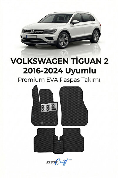 OTOCRAFT Volkswagen Tiguan 2 (2016-2024) Araca Özel 3D Havuzlu Eva Paspas Tam...