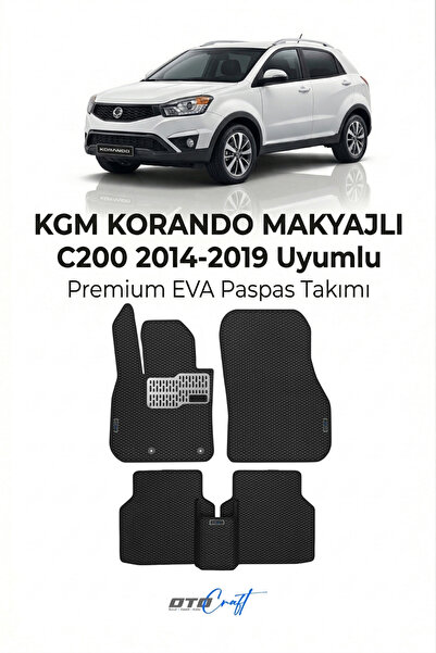 OTOCRAFT KGM Korando Makyajlı C200 (2014-2019) Araca Özel 3D Havuzlu Eva Pasp...