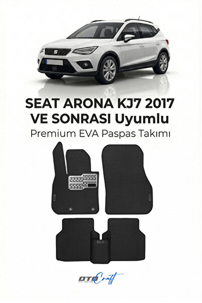 OTOCRAFT Seat Arona Kj7 (2017 ve Sonrası) Araca Özel 3D Havuzlu Eva Paspas Ta...