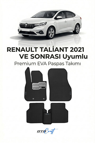 OTOCRAFT Renault Taliant (2021 ve Sonrası) Araca Özel 3D Havuzlu Eva Paspas T...