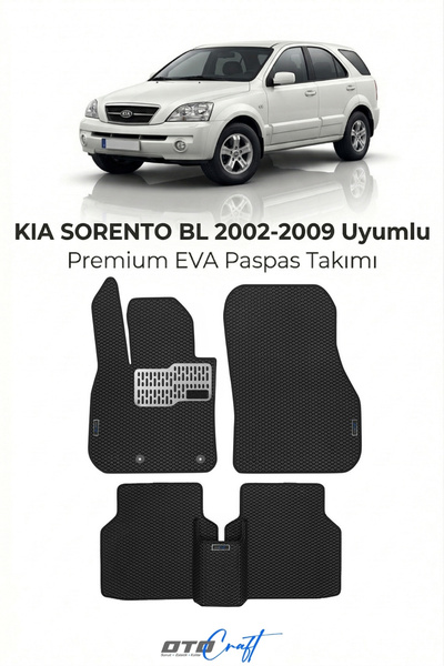 OTOCRAFT Kia Sorento Bl (2002-2009) Araca Özel 3D Havuzlu Eva Paspas Tam Set ...