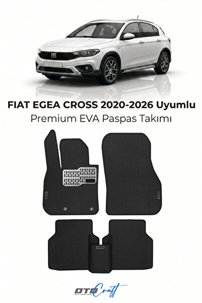 OTOCRAFT Fiat Egea Cross (2016-2020) Araca Özel 3D Havuzlu Eva Paspas Tam Set...