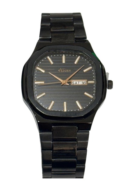 Adorn Watches ADORN Classic Black Day-Date Men's Watch | ساعة أدورن كلاسيك بل...
