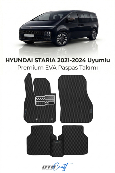 OTOCRAFT Hyundai Staria (2021-2024) Araca Özel 3D Havuzlu Eva Paspas Tam Set ...