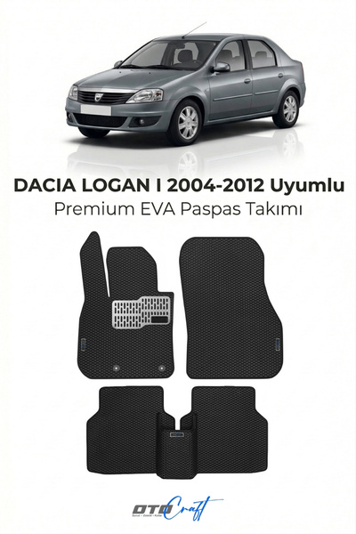OTOCRAFT Dacia Logan I (2004-2012) Araca Özel 3D Havuzlu Eva Paspas Tam Set 5...