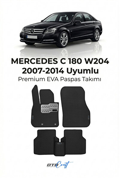 OTOCRAFT Mercedes C 180 W204 (2007-2014) Araca Özel 3D Havuzlu Eva Paspas Tam...