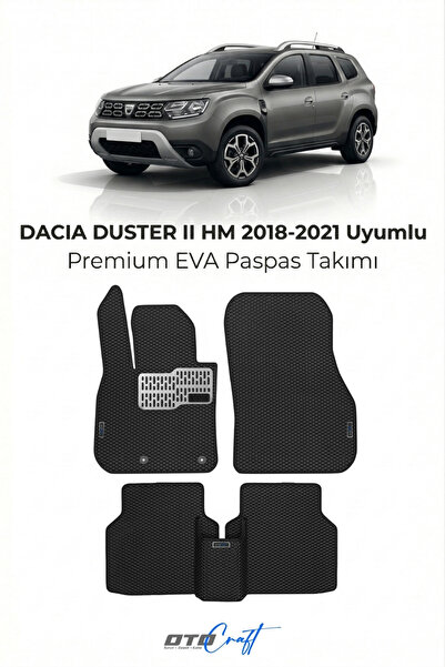 OTOCRAFT Dacia Duster II HM (2018-2021) Araca Özel 3D Havuzlu Eva Paspas Tam ...