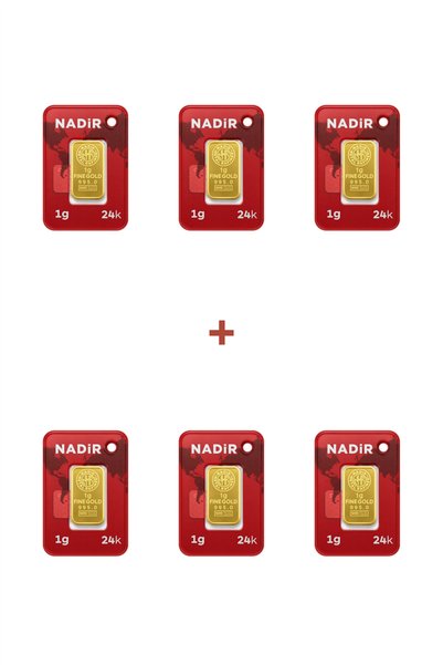 Nadir Gold 24 Ayar 6 Gram Külçe Altın (6 Adet 1 Gram Külçe Altın )