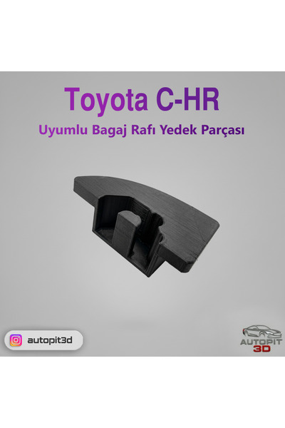 AutoPit 3D Toyota C-HR Uyumlu Bagaj Rafı Yedek Parçası (Pandizot Aparatı)