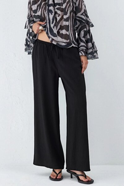 Hiccup BUSEM Παντελόνι με φαρδιά μπατζάκια, τσέπες και ελαστικό τελείωμα