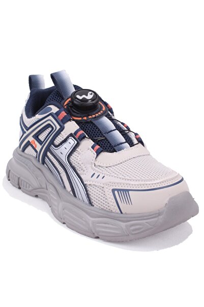 Marco Kids 05-26Y516 Beige Navy Blue Orthopedic Daily Boys' Sports Shoes