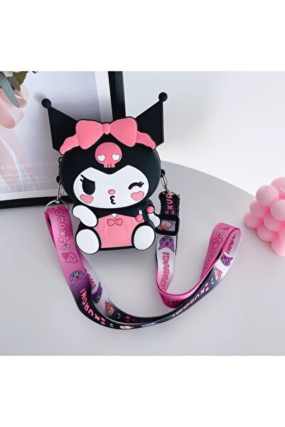 synshop Black Kuromi Figured Mini Bag Girls' Baby Shoulder Strap Coin Wallet ...