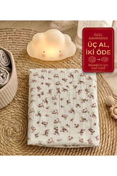 Sahra İpek Organik pamuk Müslin bebek battaniyesi & çok amaçlı müslin örtü