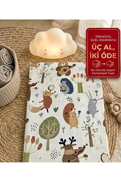Sahra İpek Organic Cotton Muslin Baby Blanket & Multi-Purpose Muslin Cover