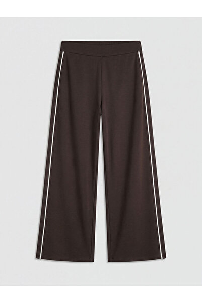LC Waikiki Γυναικείο φούτερ LCW Modest σε καφέ χρώμα με ρίγες