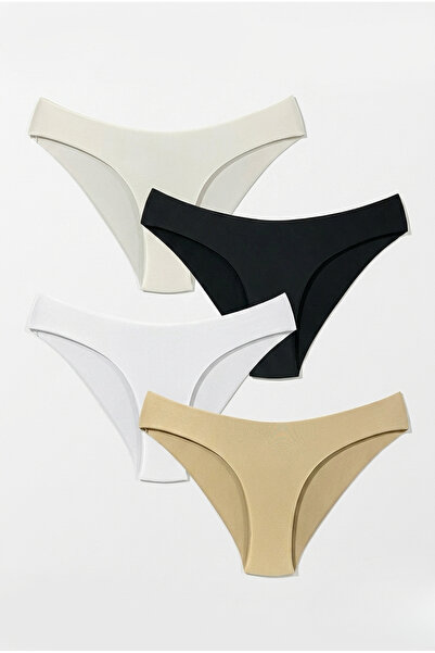 YASAR UNDERWEAR Laser Cut Women's Bikini Panties 4-Pack