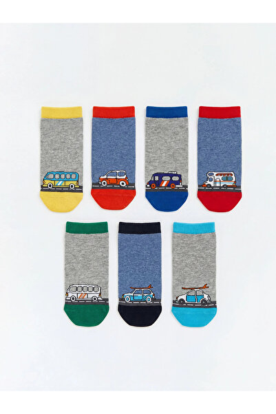 LC Waikiki LCW Kids Σετ 7 τεμαχίων με μικτές στάμπες για αγόρια κάλτσες-μποτάκια