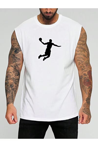 AZIZI TEKSTIL Basketball Character Printed Sleeveless T-Shirt