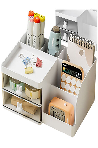 VERK Οργανωτής γραφείου με συρτάρια και ράφια, για καλλυντικά και αξεσουάρ, π...