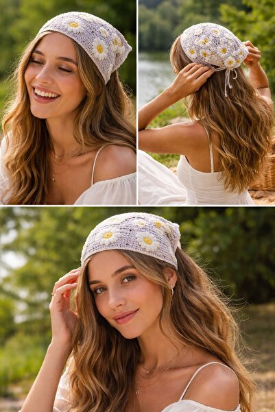 Feniks Papatya motif bandana