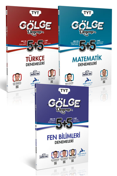 paraf yayınları DERECE TİME TYT TÜRKÇE-MATEMATİK-FEN BİLİMLERİ GÖLGE DENEME S...