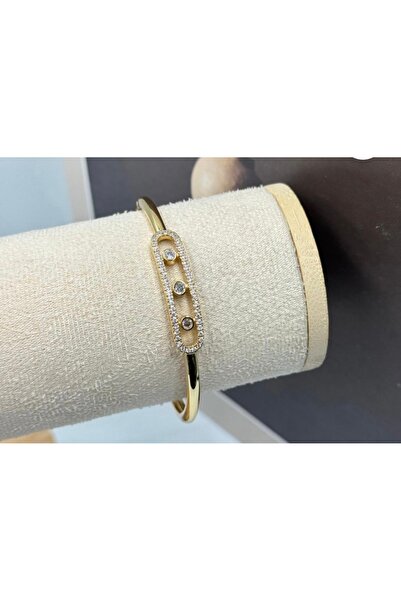 Fashionjewelery Kadın çelik altın kaplama kelepçe