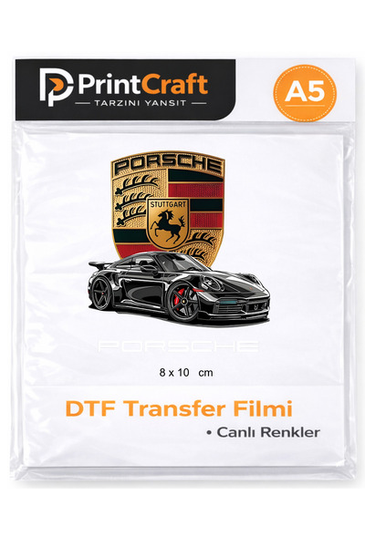 Palo Santo 8x10 cm Spor Araba Modeli Ütü ile Yapışan DTF Transfer Baskı (A5)