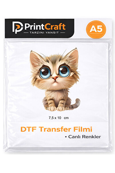Palo Santo 7,5x10 cm Kedi Modeli Ütü ile Yapışan DTF Transfer Baskı (A5)