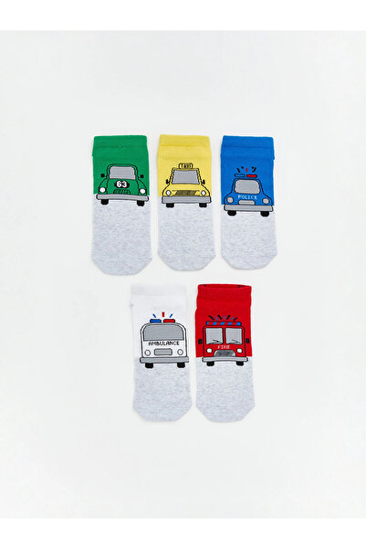 LC Waikiki LCW Παιδικά Μποτάκια Αγόρια με Μικτά Σχέδια Κάλτσες 5 Συσκευασία