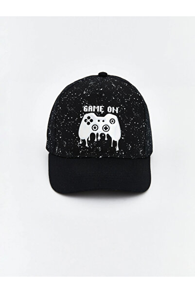 LC Waikiki Lcw Accessories Black Game on Embroidered Boy's Cap Hat