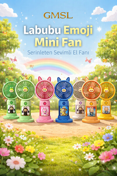 GMSL Şarjlı Mini Taşınabilir Sessiz El Fanı – Labulu Sevimli Tasarım | Güçlü,...