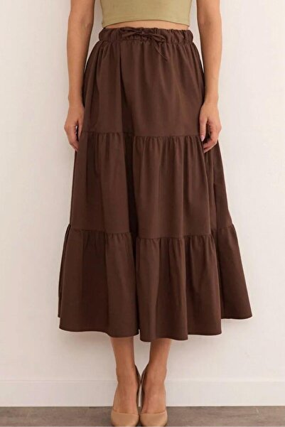 Auroveen Fusta țesută cu talie elastică, mărime maxi AV2020