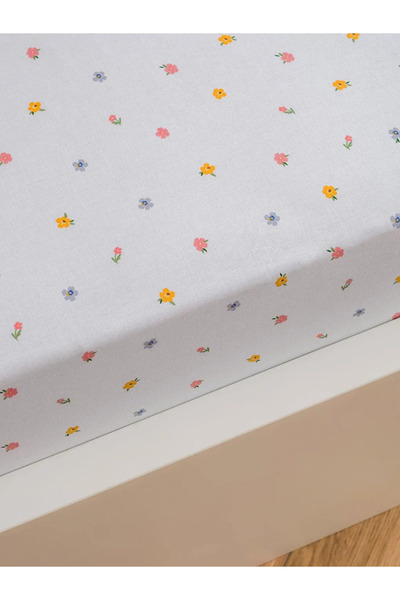 LC Waikiki Κίτρινο σεντόνι με σχέδιο λουλουδιών για μονό άτομο