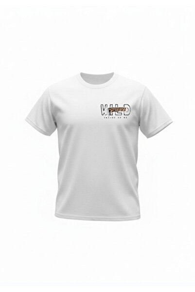 URBANTRENDSTORE Unisex Wild Pattern Summer White Tshirt Cat Oversize Fit Comf...