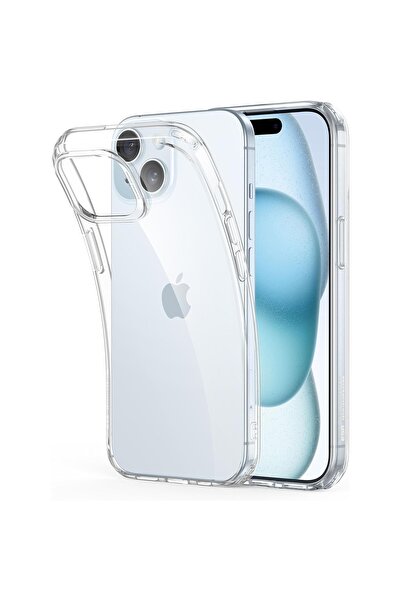 iPhone 15 Uyumlu Şeffaf Silikon Kılıf Darbe Emici İnce Tasarım