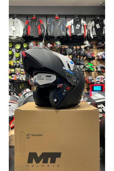 MT Helmets GENESIS SV PURE A1 SIYAH MAT ÇENE AÇILIR KASK