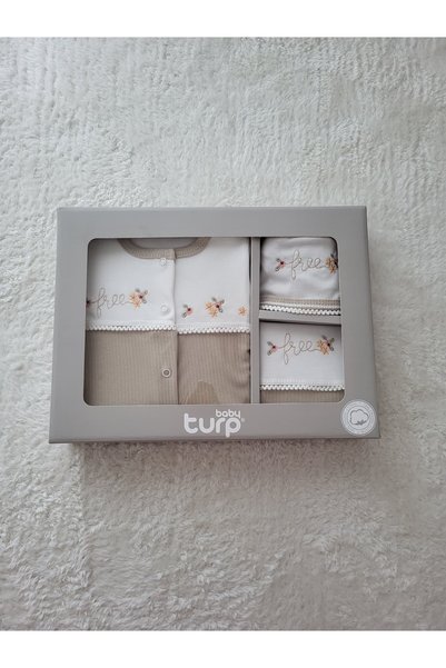 TURP BABY طقم ملابس لحديثي الولادة من القطن العضوي مكون من 5 قطع