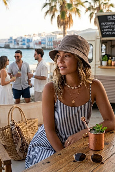 Ritagarcia Καπέλο Bucket Vintage - Καπέλο Unisex με Λεπτομέρεια Αερισμού