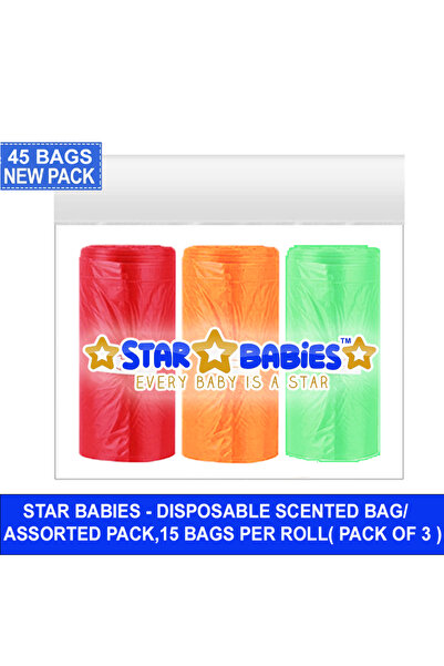 STAR BABiES أكياس معطرة - عبوة من 3 - 45 قطعة - اللون قد يختلف