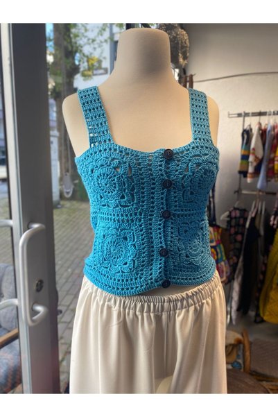 Feniks Motif Bustier Crop Top