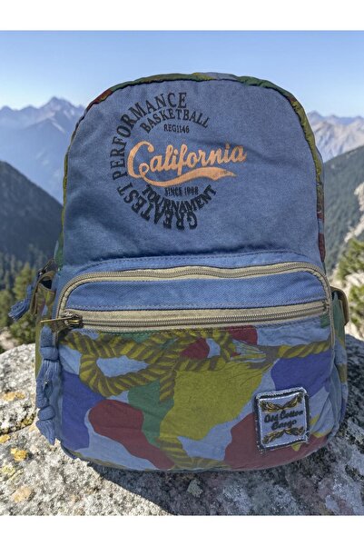 Old Cotton Quality Colorful Vintage Design Daily Backpack Trip School Travel ...