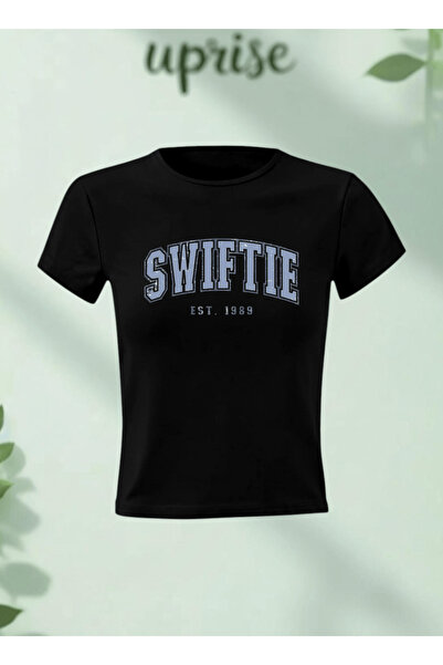 Vordevia Μπλουζάκι Swiftie με στάμπα από βαμβακερό Lycra Body Tee Crop
