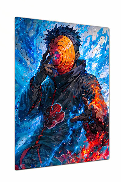 Charmbi Masked Madara Naruto Metal Poster Tablo – Parlak Yüzey Canlı Baskı Mo...