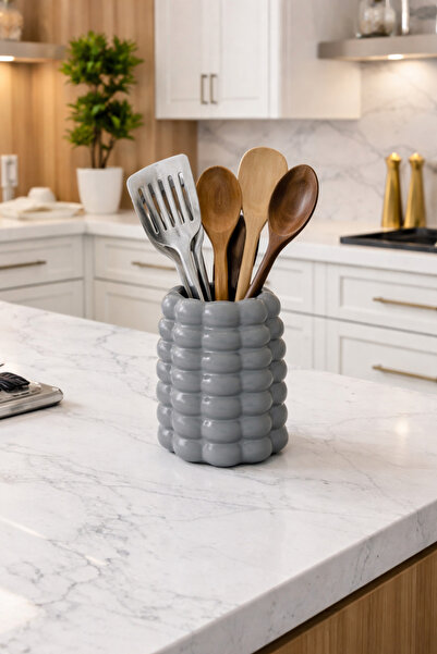 Zigzag Home Decorative Bohemian Style Bubble Spoon Holder with 7 Bubbles, Multi-Purpose Balloon Vase and Spoon Holder Organizer Trinket