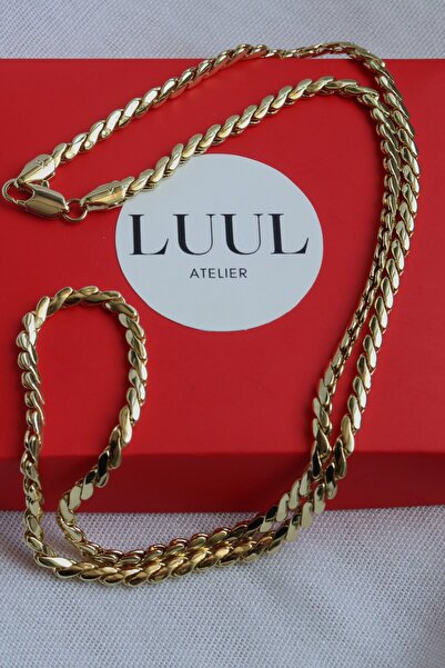 LUUL ATELIER XUPING Klasik Kuyumcu Model 14K Gold Çelik Kolye