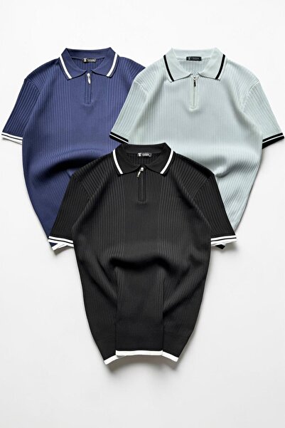 legends butik Ανδρικό Σετ 3 τεμαχίων με φερμουάρ και λαιμόκοψη πόλο – Εύκαμπτ...