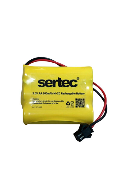 Epilons Sertec 3.6V 3S1P Aa 800 Mah Toy Battery with Cable + Black Connector