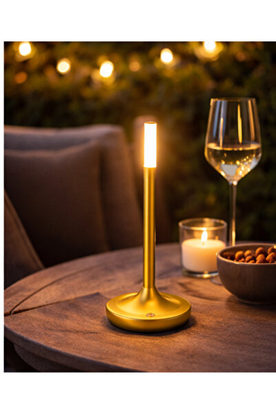 essey lighting essey lıgthing mum model üç kademeli minimalist masa lamsı şarjlı